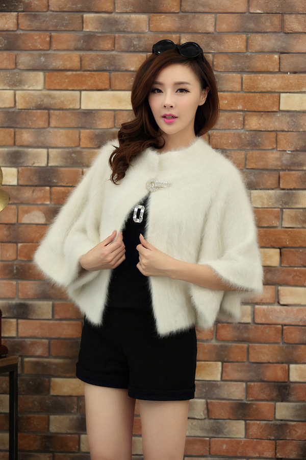 伍曼 贵族范 高端优雅奢华甜美貂绒<em>开衫外套</em>妙