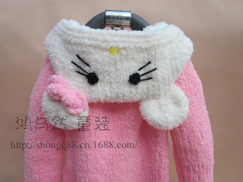 童<em>毛衣</em>-2014春装秋装<em>珊瑚绒</em>宝宝连体外套 手工