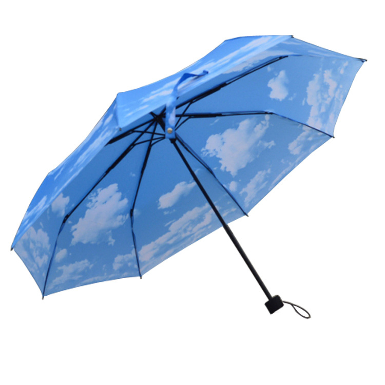 现货批发供应蓝天白云雨伞 订做广告伞 雨伞批