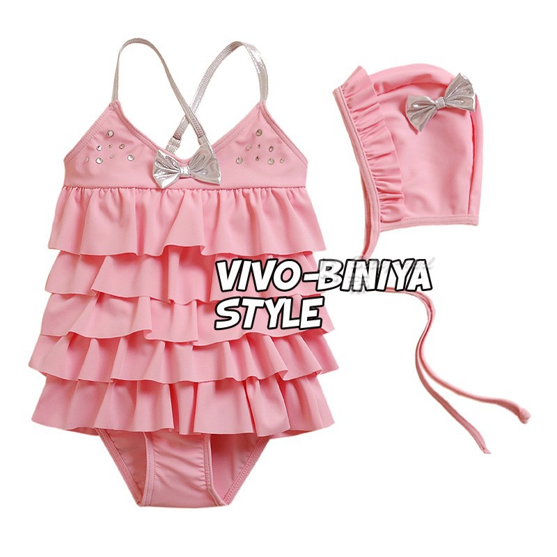 特价13款儿童泳装蛋糕层连体女童泳衣 小中童 韩国 外贸原单1357