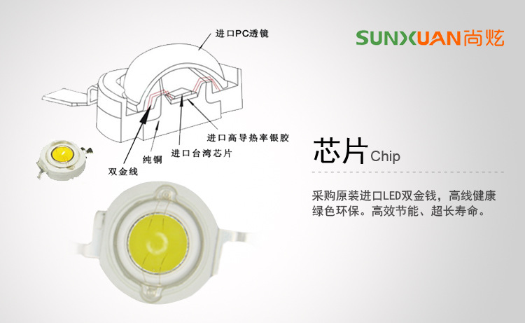 5W LED球泡灯细节图-芯片