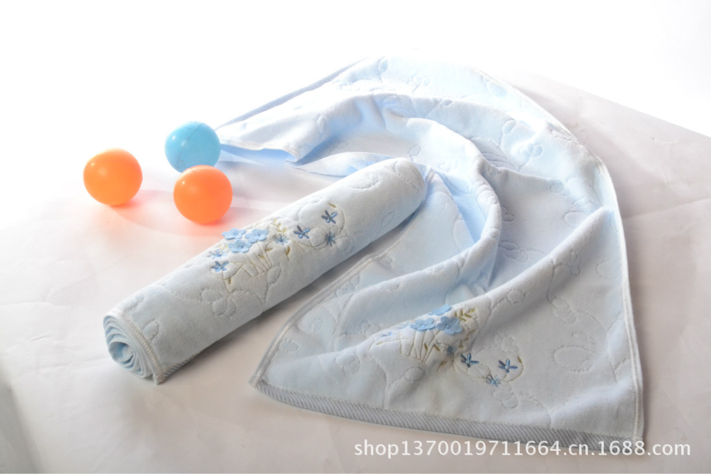 纯棉割绒绣花毛巾 批发毛巾