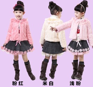 装-女童套裙批发 2013冬款女童毛毛裙<em>三件套</em> 