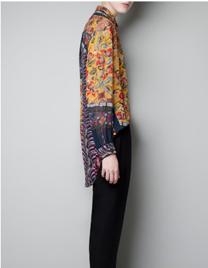 欧美女装批发 2013新款 复古<em>不规则</em>印花<em>女式开</em>