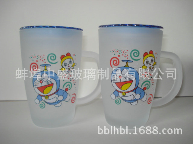 【专业厂家提供 透明玻璃杯贴花 办公饮用玻璃