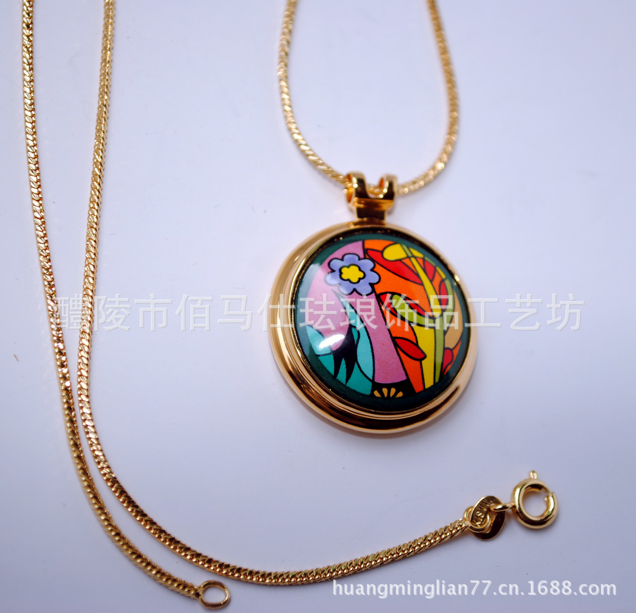 【景泰蓝珐琅彩吊坠 混批IP厚金耐磨耐腐蚀】