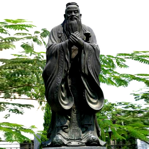 校园名人像 孔子像 汉白玉雕刻孔子像 石雕孔子像