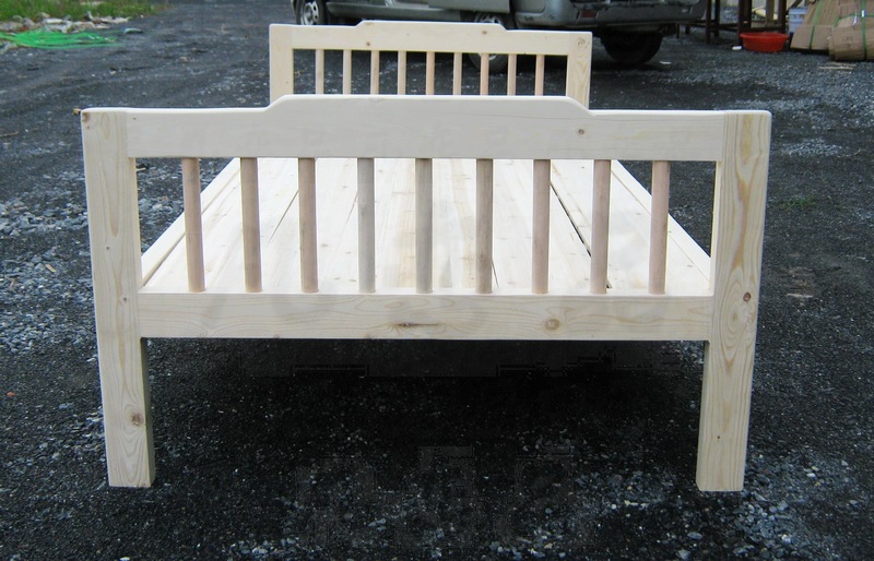 【松木田园 简易实木床 单人床 儿童床 双人床 