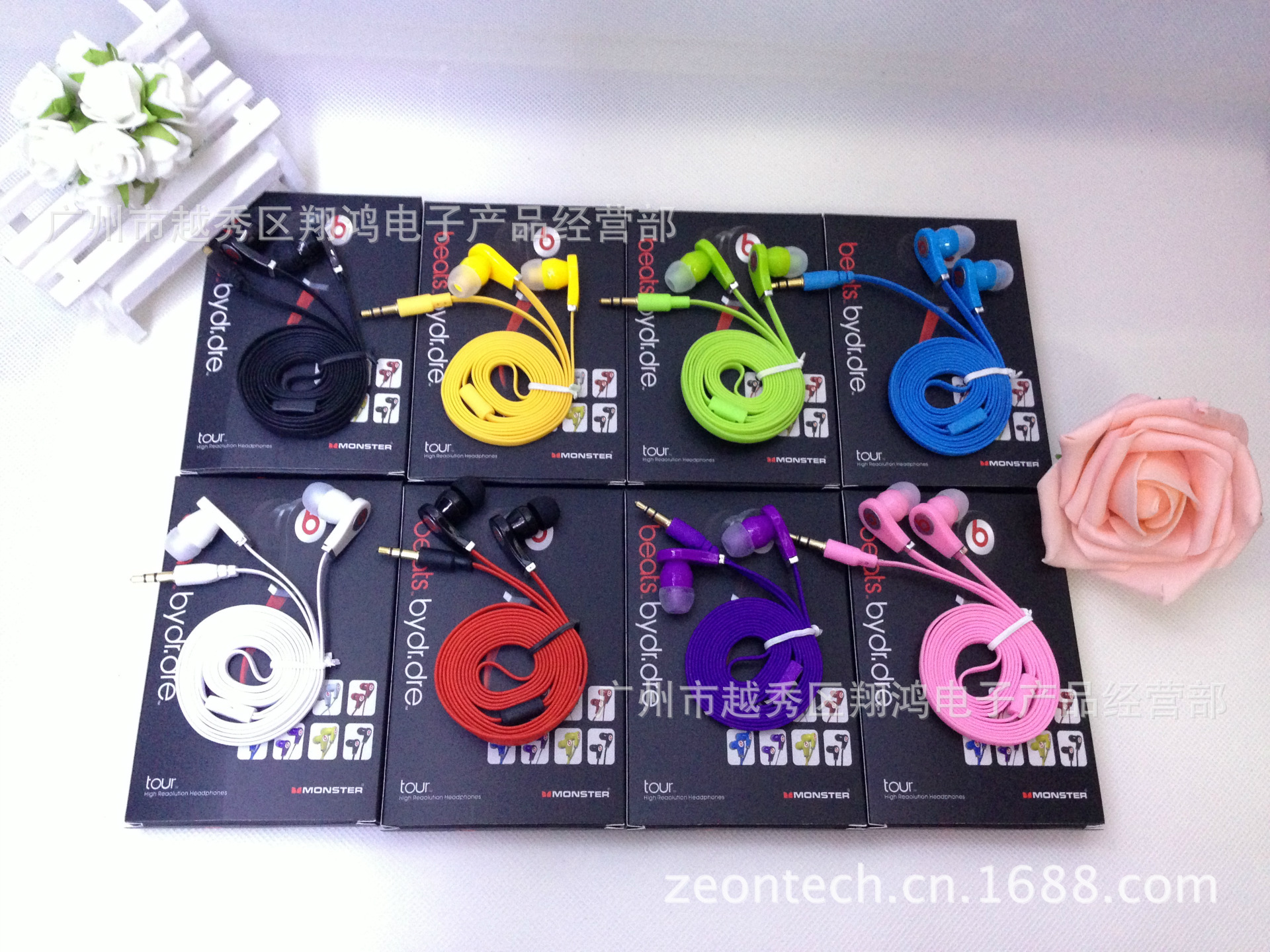 地摊热销新产品 魔音耳机盒装 面条耳机 厂家耳