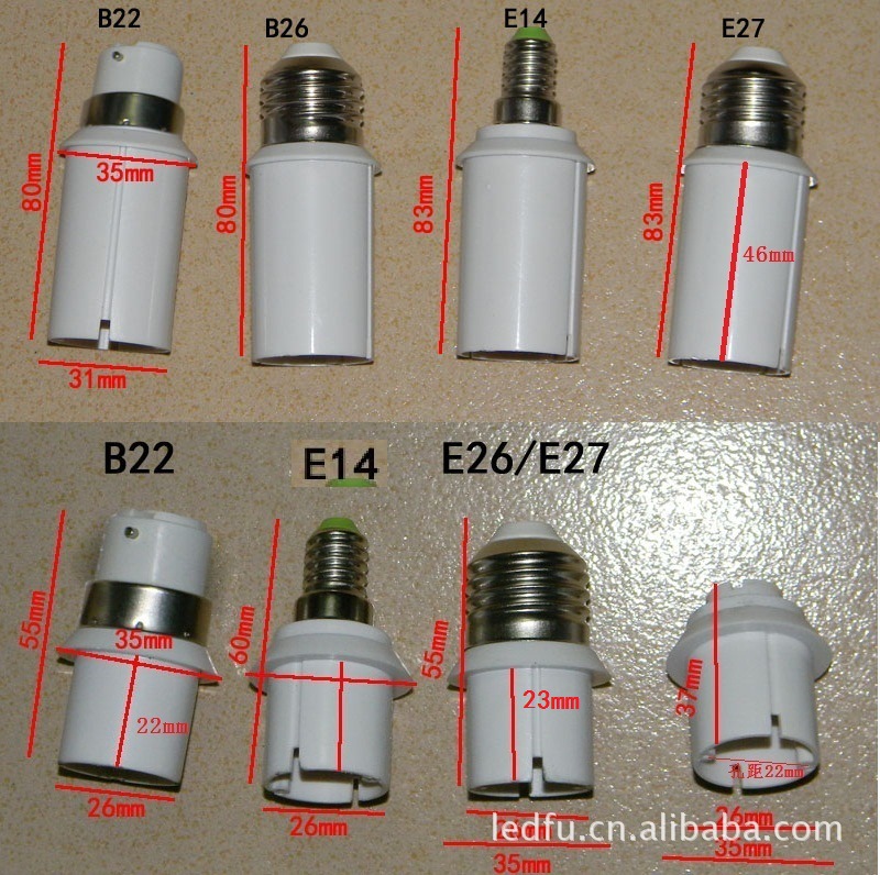 灯头、灯座-LED球泡灯座免费送样 尺寸:35*55