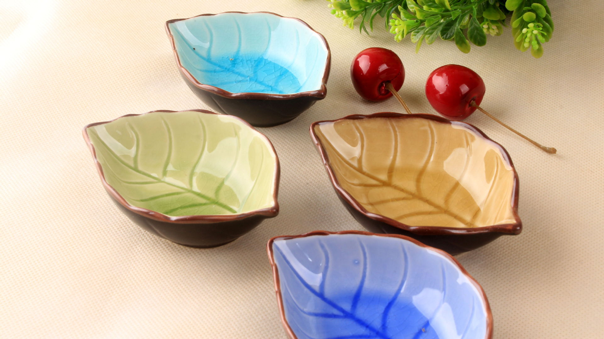 批发采购碗、碟、盘-景德镇 4色陶瓷碟子 冰裂