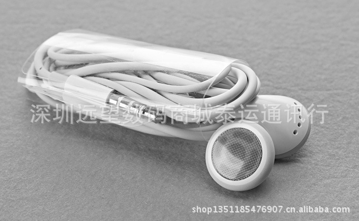 美版iPhone4\/4S 苹果线控耳机 数据线 绿点充电