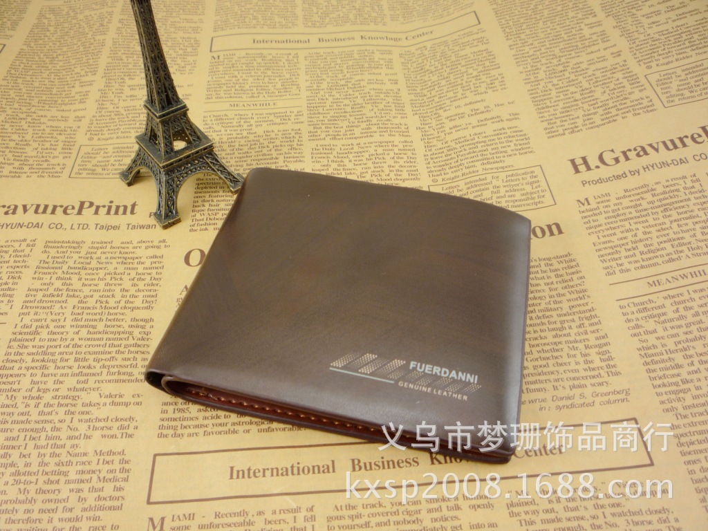 男士仿真皮盒裝精品錢包