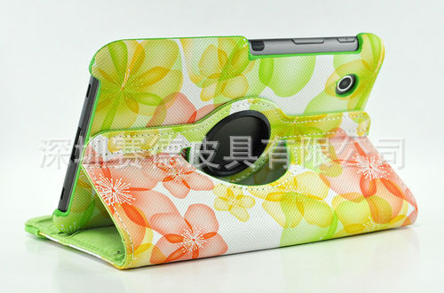 三星p3100幸运花360度旋转皮套