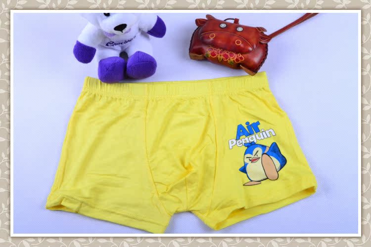 6801 厂家<em>批发外贸儿童内裤</em> 纯色莫代尔男童平