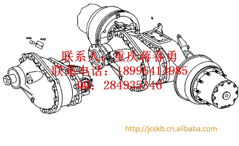 北方奔驰 重庆铁马驱动中后桥分解图-18996414985-重庆蒋春勇