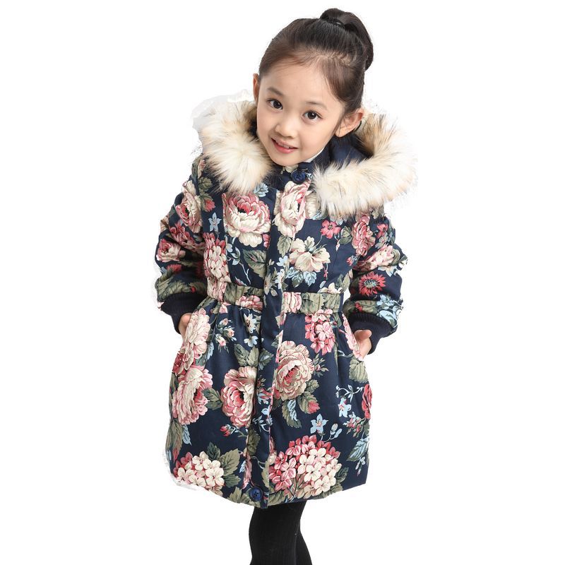 2013<em>棉衣</em>新款牡丹花女童中大童<em>棉衣 冬装女童</em>