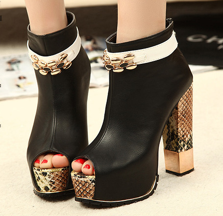 韩国进口品牌ggg 真皮凉鞋罗马风粗跟水台鞋高