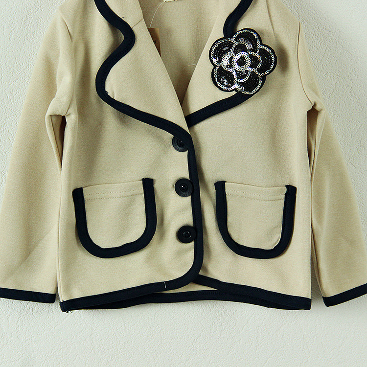 童装<em>西服</em> <em>女童西服</em>外套 外贸儿童钉花休闲西服