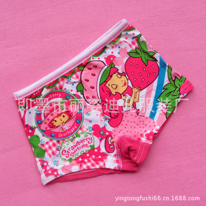 【儿童<em>内裤</em> 纯棉平角<em>内裤</em> KT<em>草莓女孩</em>迪斯妮多