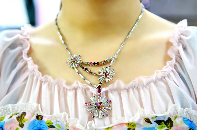 批发采购项饰-品牌彩宝首饰品925纯银镶天然水