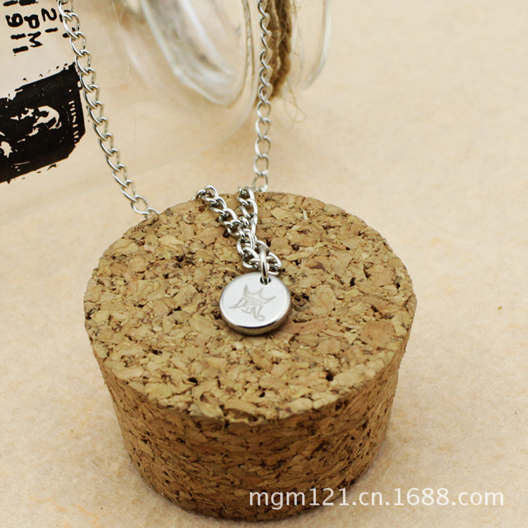 【岚ARASHI LOGO 标志 银色圆片项链】价格