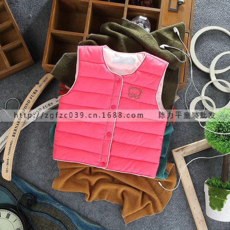 【淘宝热销款 小童羽绒<em>棉马甲</em> 男童<em>女童冬</em>款背