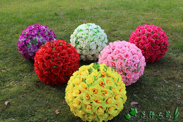 【60cm仿真玫瑰花球 玫瑰花柱 商场开业 喜庆婚庆装饰花球 厂家批发】价格,厂家,图片,人造仿真植物,阮云双(个体经营)-马可波罗网