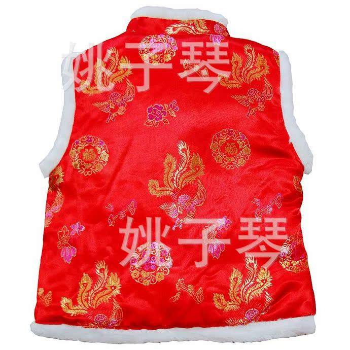 童<em>马甲</em>、背心-<em>批发儿童</em>唐装 宝宝<em>唐装棉马甲</em> 女