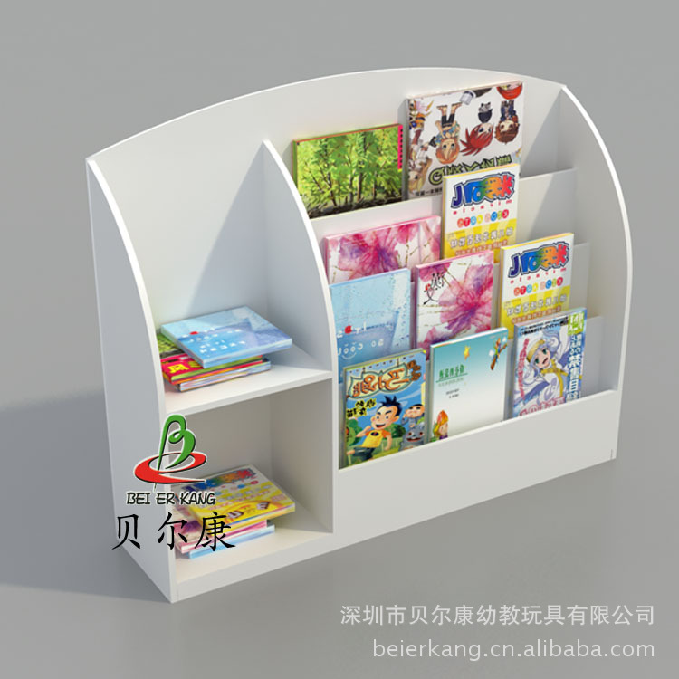 柜类-多功能白色书架 儿童图书柜 欧式风格学生