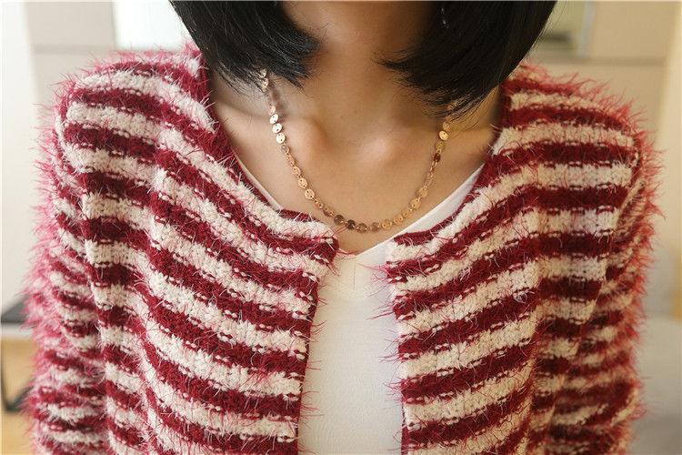 2013秋冬新款韩版女中<em>长款马海毛开衫针织</em>衫