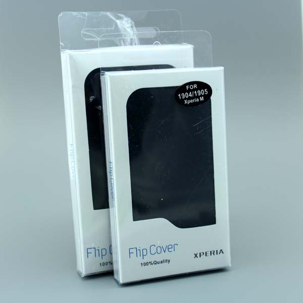 手机保护套-索尼 M36H PC电池后盖+前盖皮套