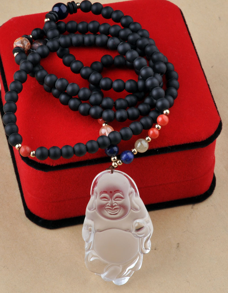 天然水晶项链 毛衣链 天然清透白小晶如平佛保