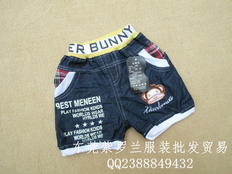 【童装<em>牛仔短裤</em>特价<em>批发</em> 夏季新款韩版男童卡