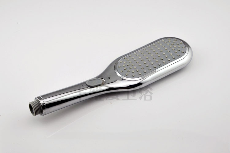 【精品电镀椭圆手持喷头 开关可调节水流大小
