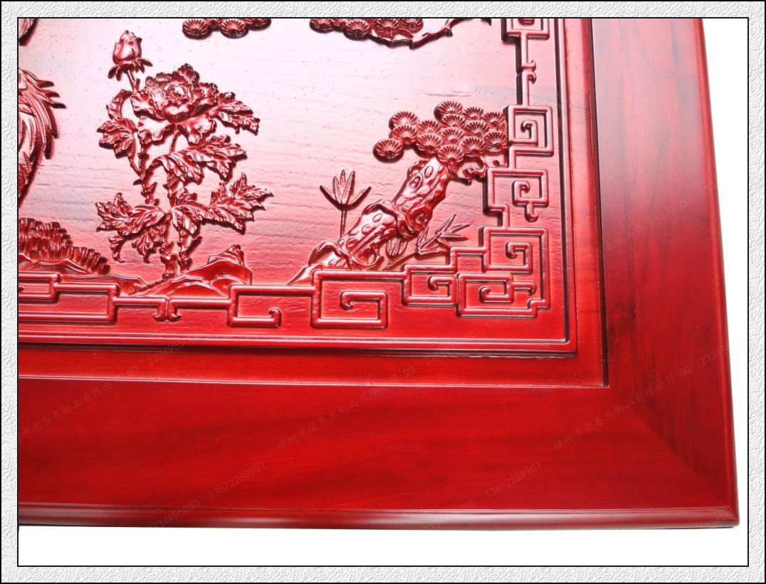 无护角片花鸟香樟木箱 (39)