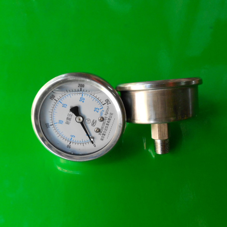 【供应英文面牌双刻度耐震压力表(图)】