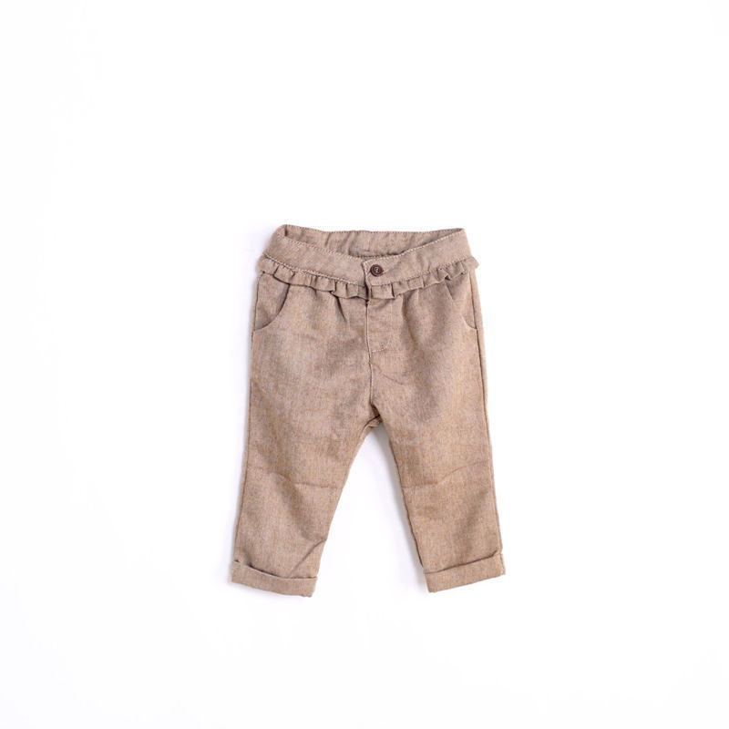 新品女童<em>春秋款</em> 时尚木耳边<em>马裤</em> 外贸童装批发