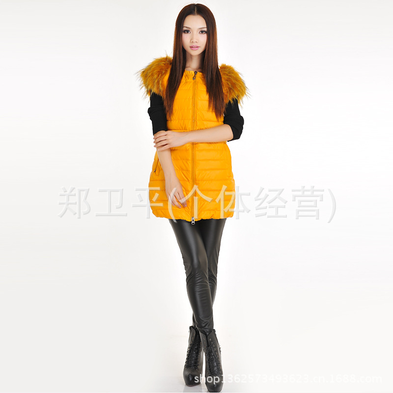 【2013秋冬新款女装<em>棉服中长马甲</em>背心收腰时