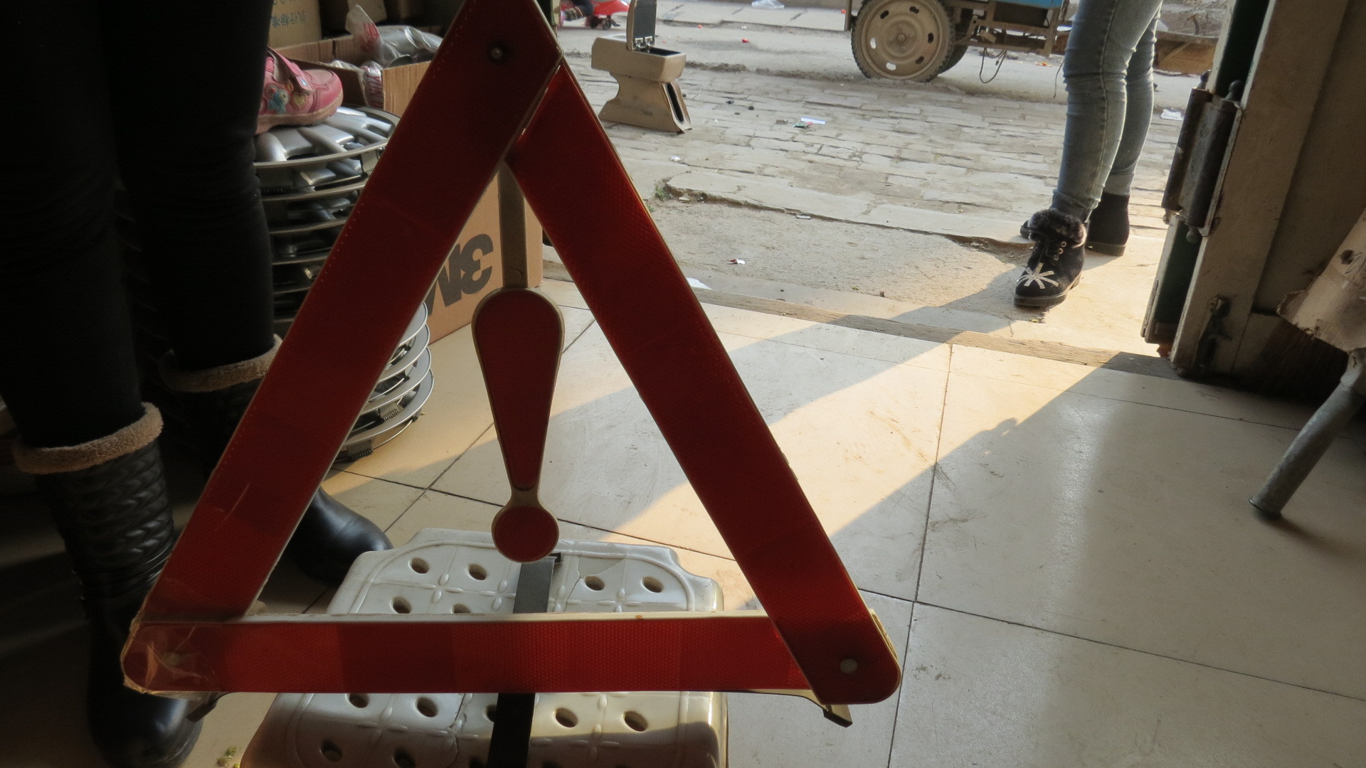 【汽车三角警示牌 车用故障反光警示架 汽车三