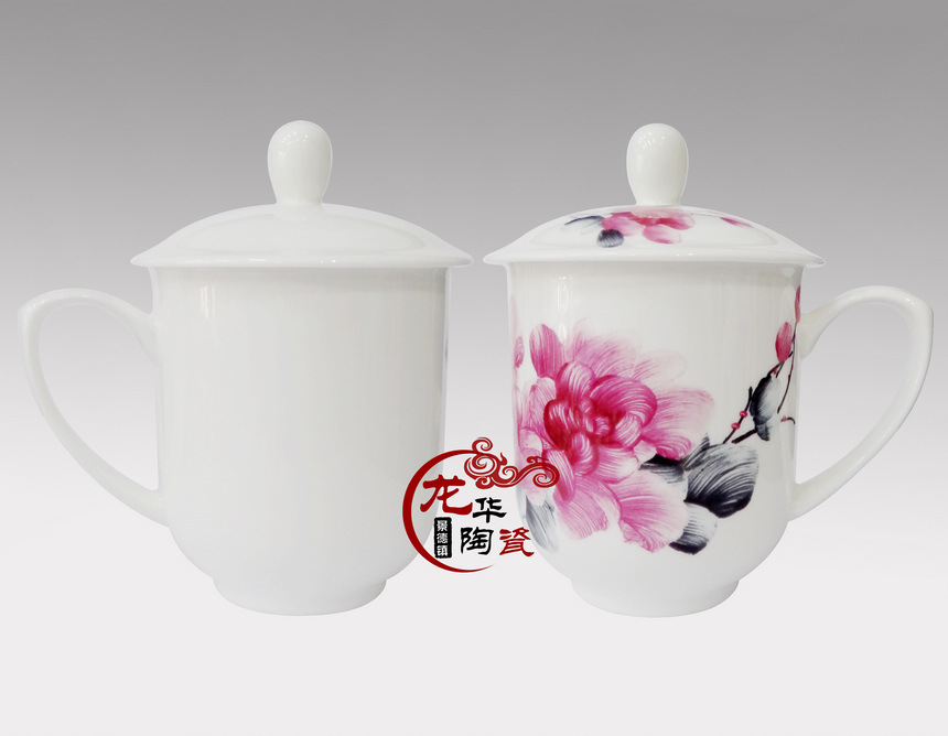 0037、国色天香陶瓷茶杯3—LHCB0037