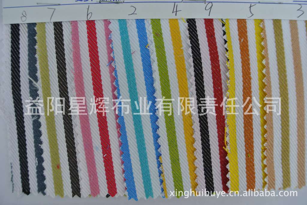 全棉斜纹色织条纹布,衬衣工装童装服装面料,Y114