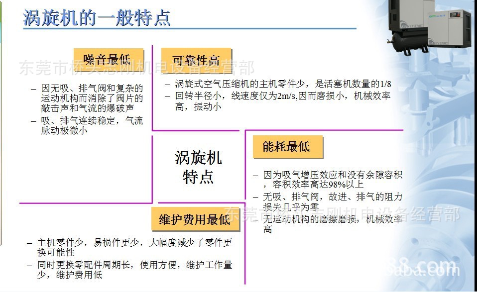 渦旋機一般特點