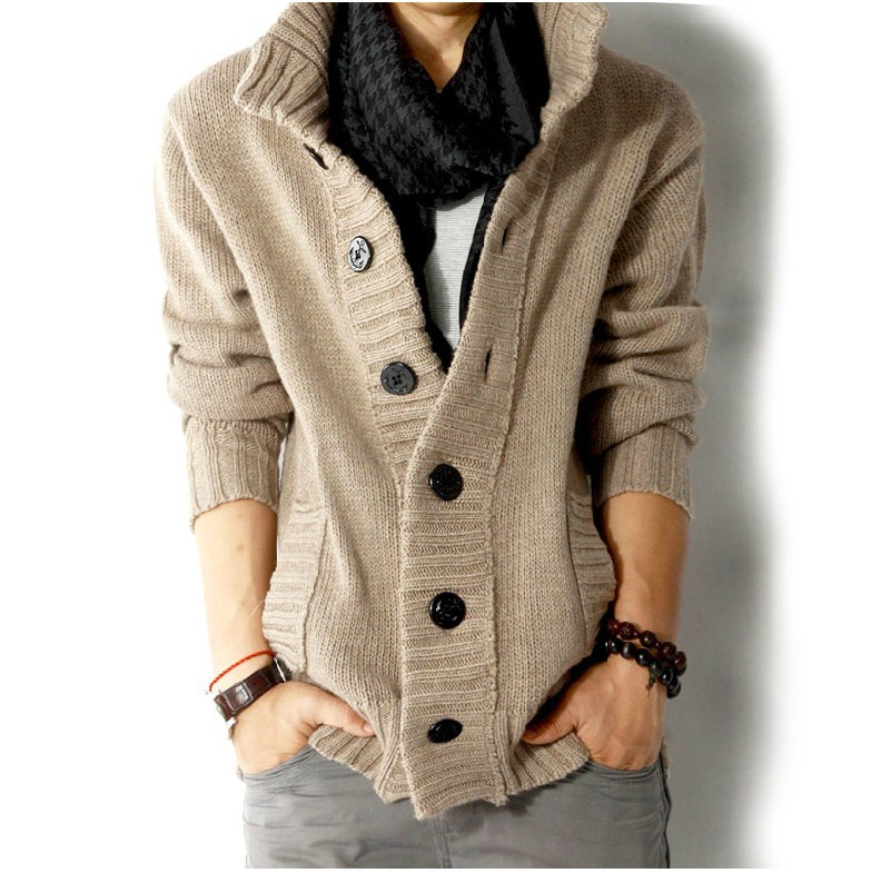 <em>男装</em>高领<em>毛衣开衫</em>针织衫 加厚 男士秋冬季<em>毛衣</em>