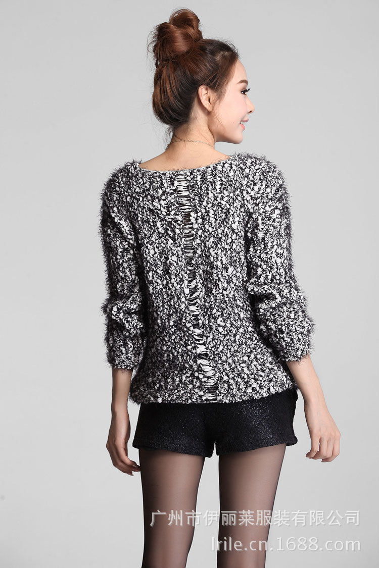 【女款秋装<em>毛衣</em> 韩版套头圆领<em>女式短毛衣</em>外套