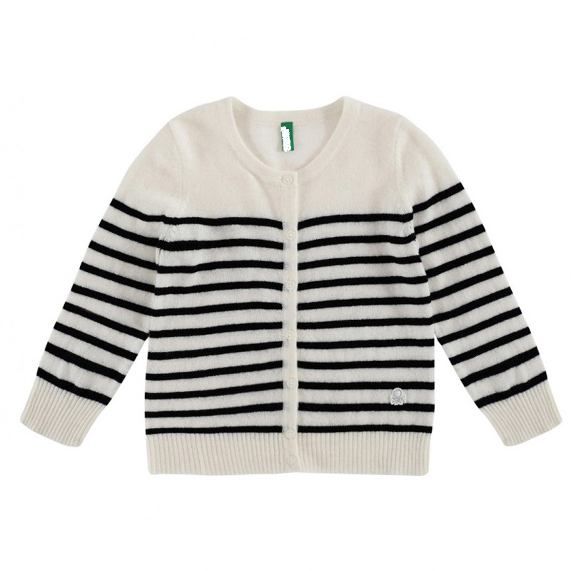 童装厂家直销外贸男女儿童针织衫条纹开衫来版来图订做BK010 图片_高清大图 - 阿里巴巴