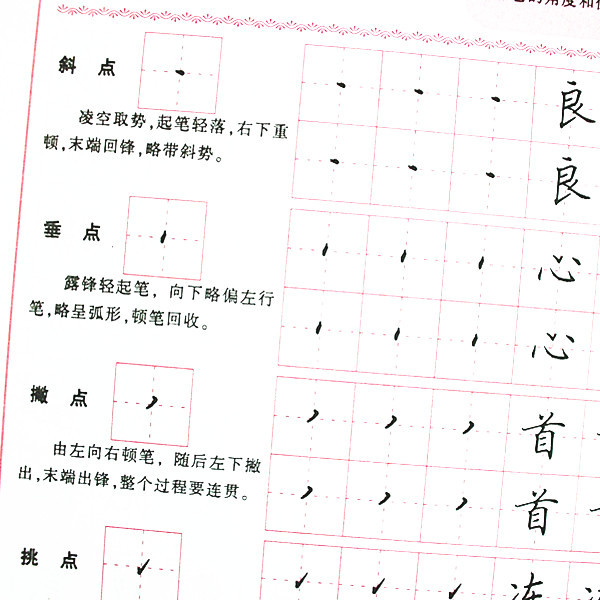 田英章字帖 楷书行书双体笔画偏旁钢笔字帖批发 教你写一手好字