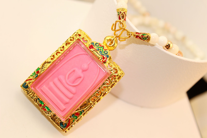 【泰国佛牌 四面佛神像 佛牌神像 蜜腊金彩石毛