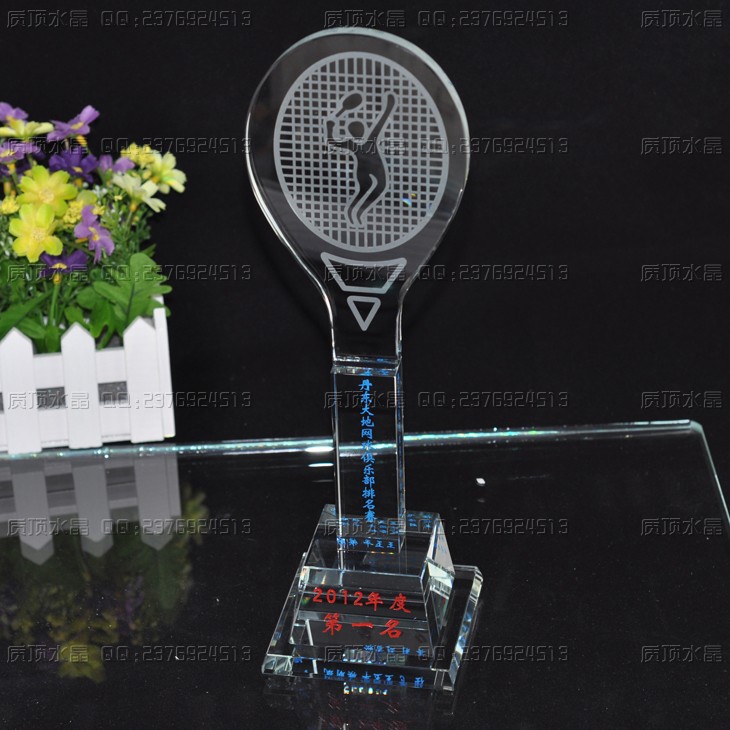 定做水晶奖杯 水晶奖牌 网球赛事比赛奖杯 庆典礼品 运动会纪念品