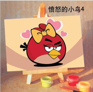 小鸟数字油画
